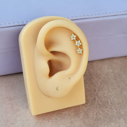 Gardenia helix studs (ball screwback)