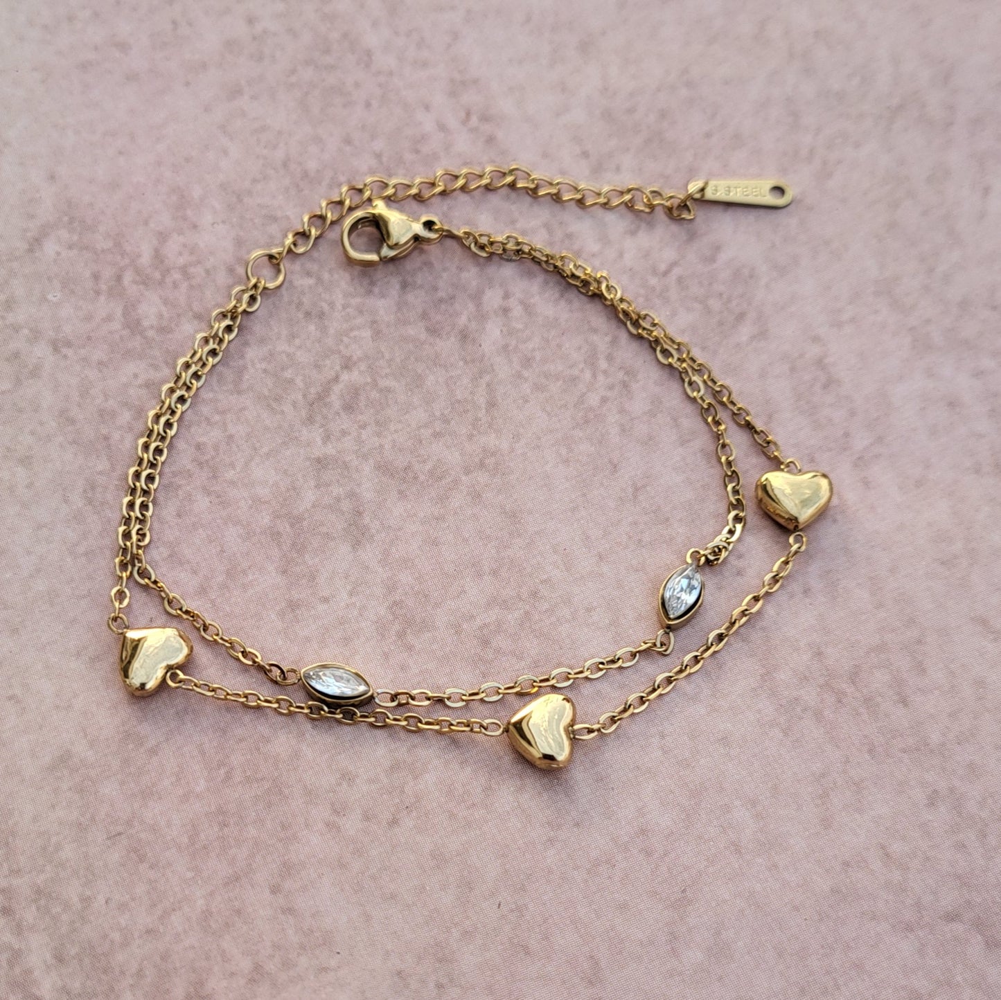 Valentine layered bracelet