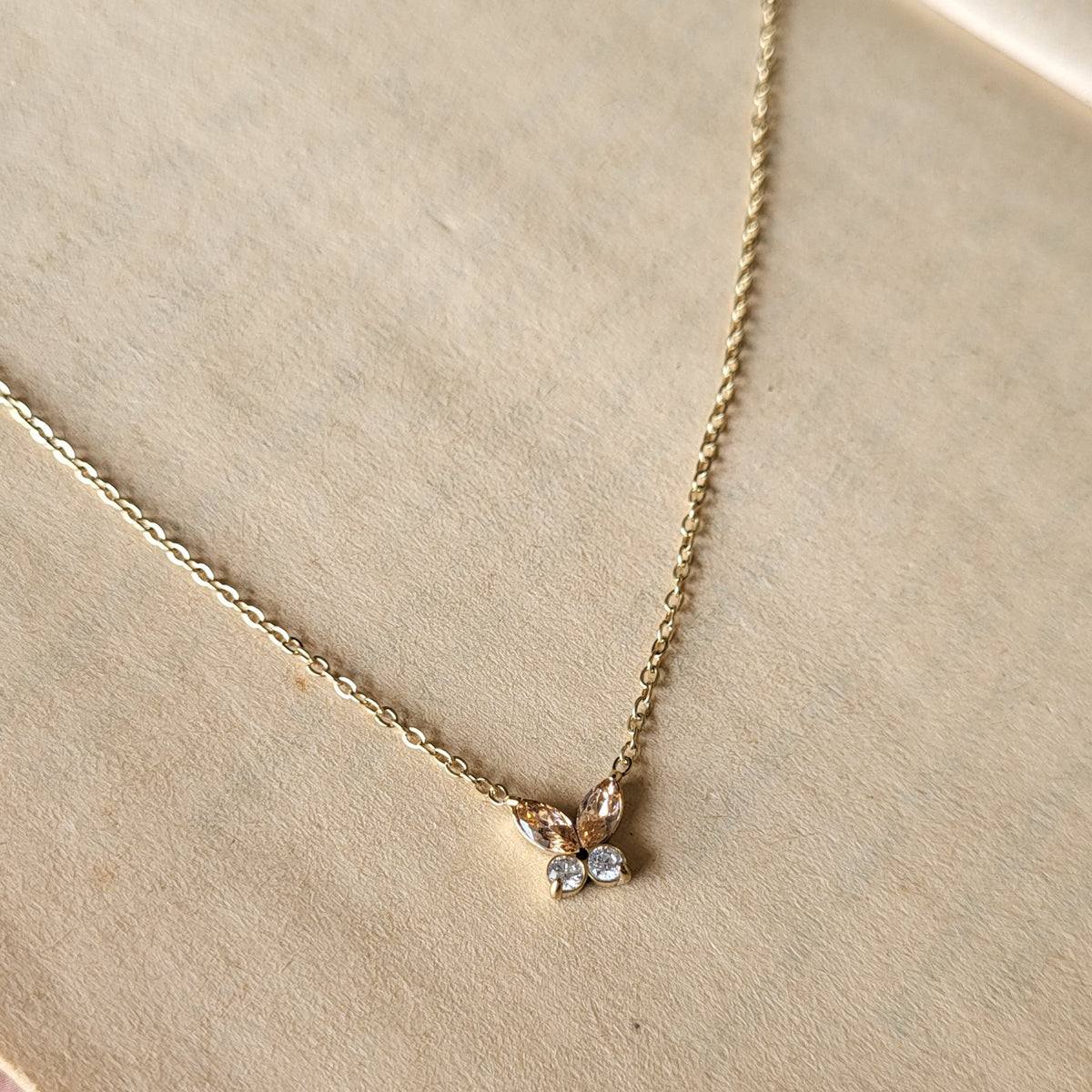 Golden butterfly Pendant chain
