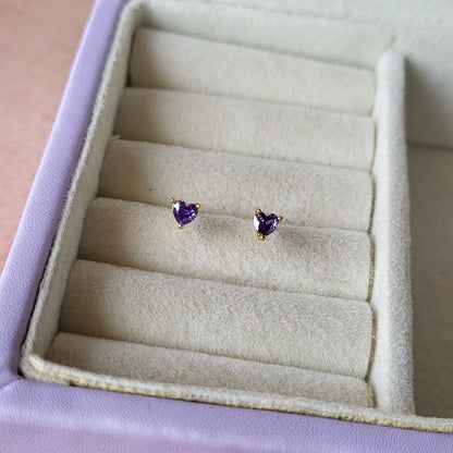 Purple Heart mini studs
