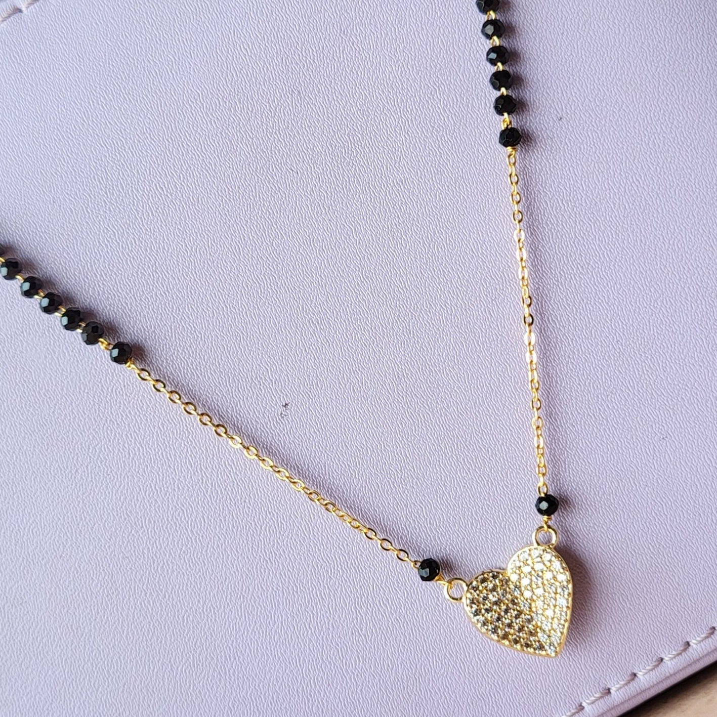 Stone heart mangalsutra
