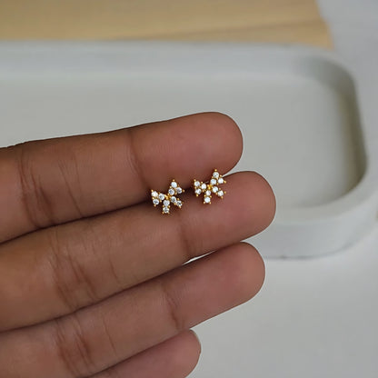 Bow mini studs (ball screwback)