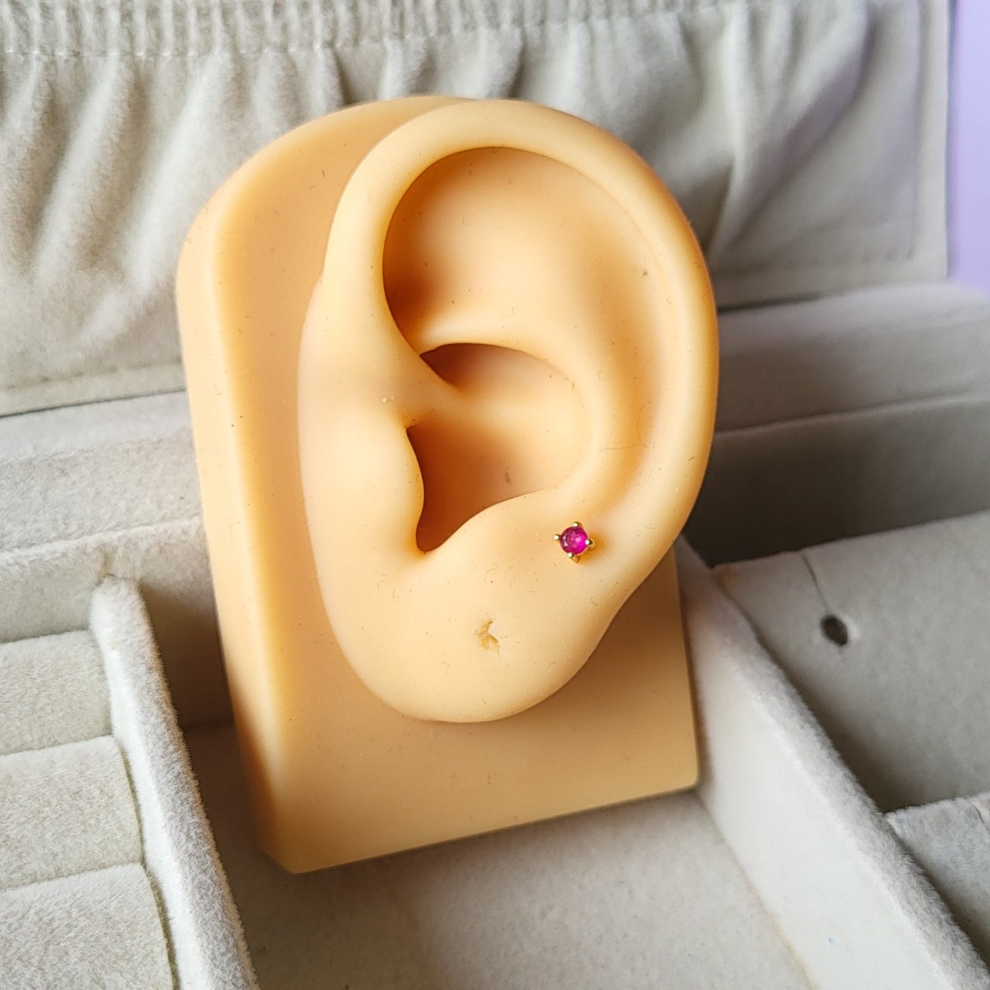Ruby mini studs