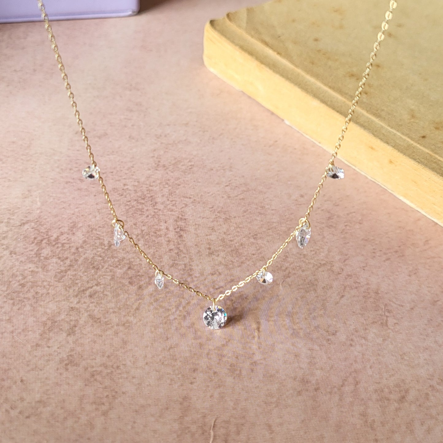 Crystal drops necklace