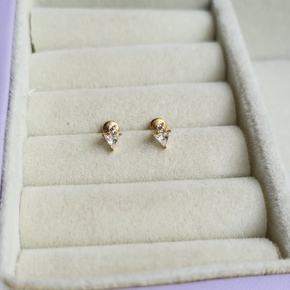 Trisha mini studs (flat screwback)