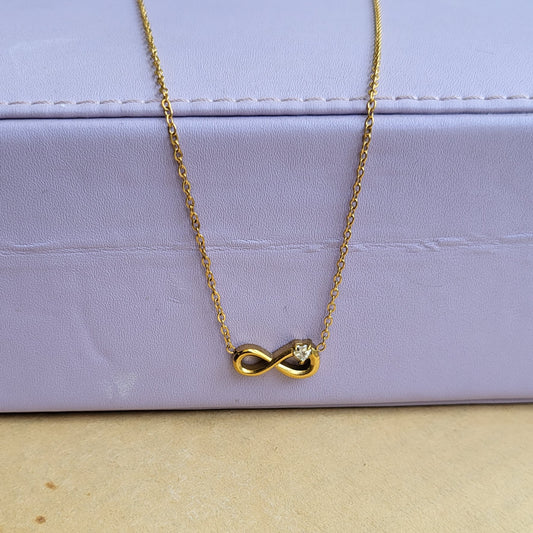 Cupid infinity pendant chain