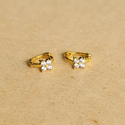 Fleur mini hoops