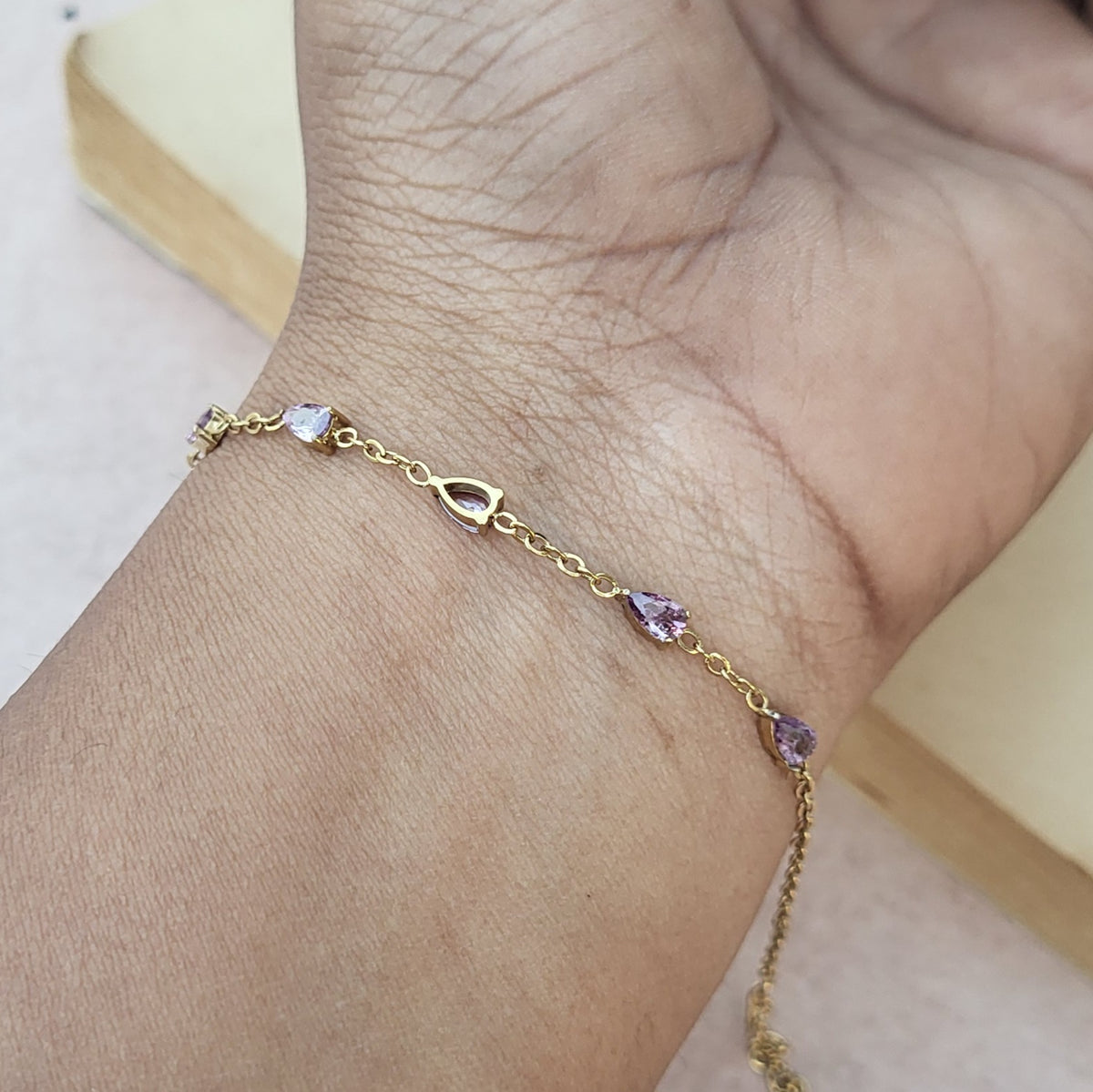 Purple drops Bracelet