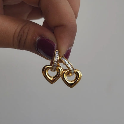 Heart drop hoops