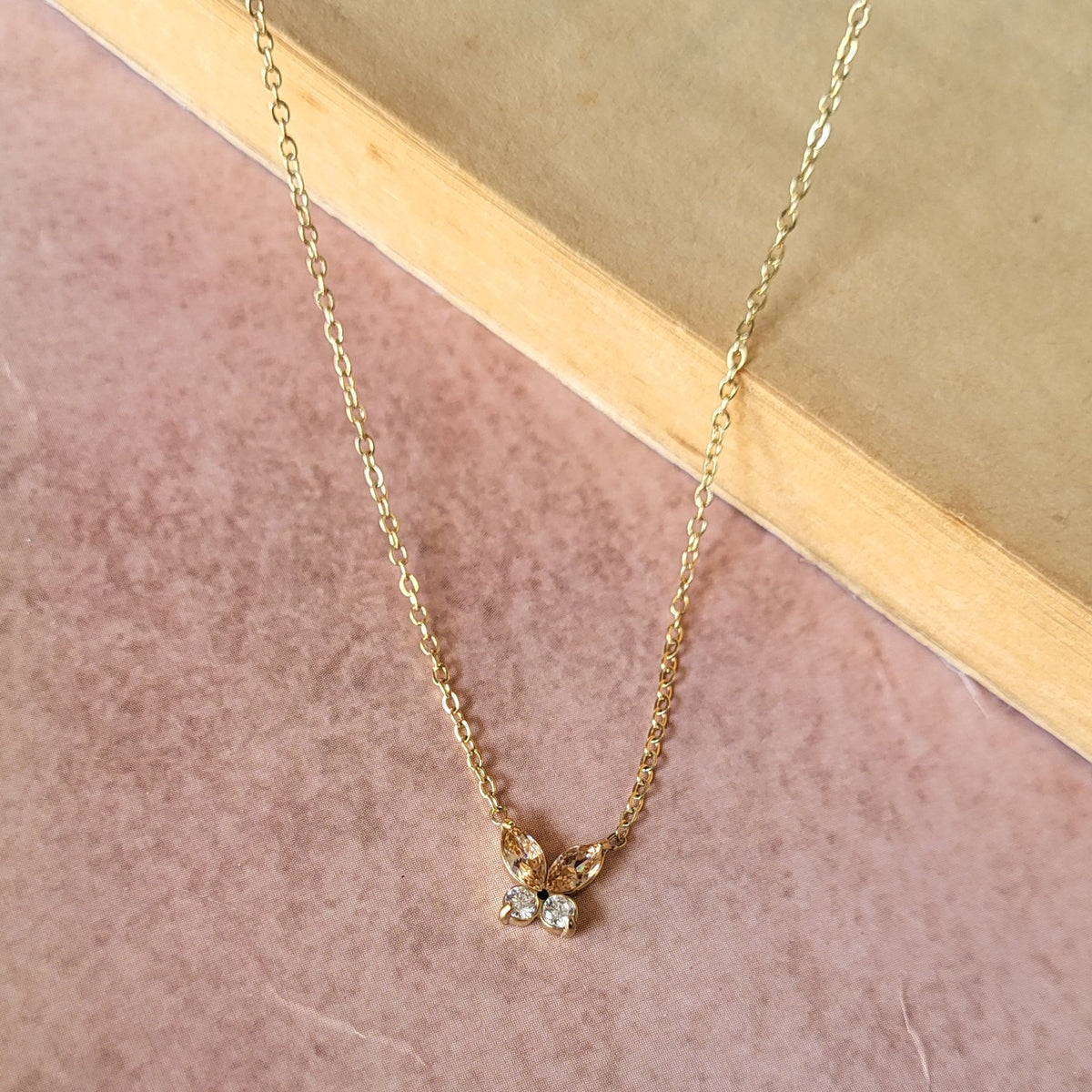 Golden butterfly Pendant chain