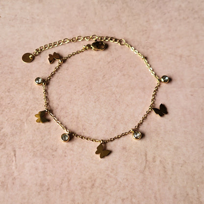 Butterfly charms bracelet