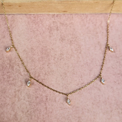 Dahlia drops necklace