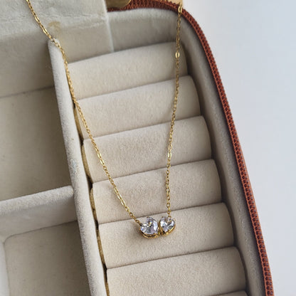 Dualheart pendent chain