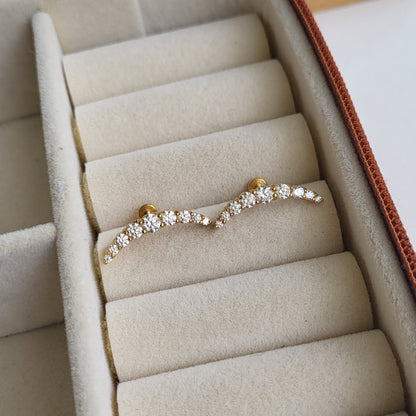 Luna flat screwback studs
