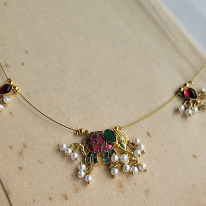 Elephant invisible necklace