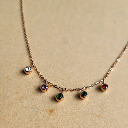 Color droplets necklace