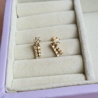 Mia drop studs (flat screwback)