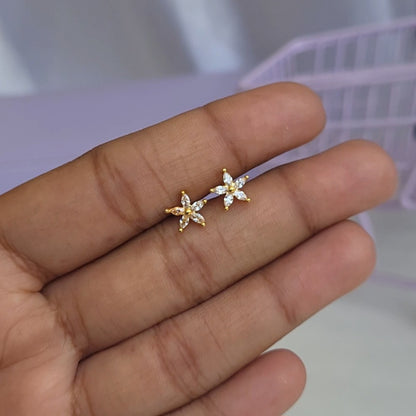 Flora studs (ball screwback)