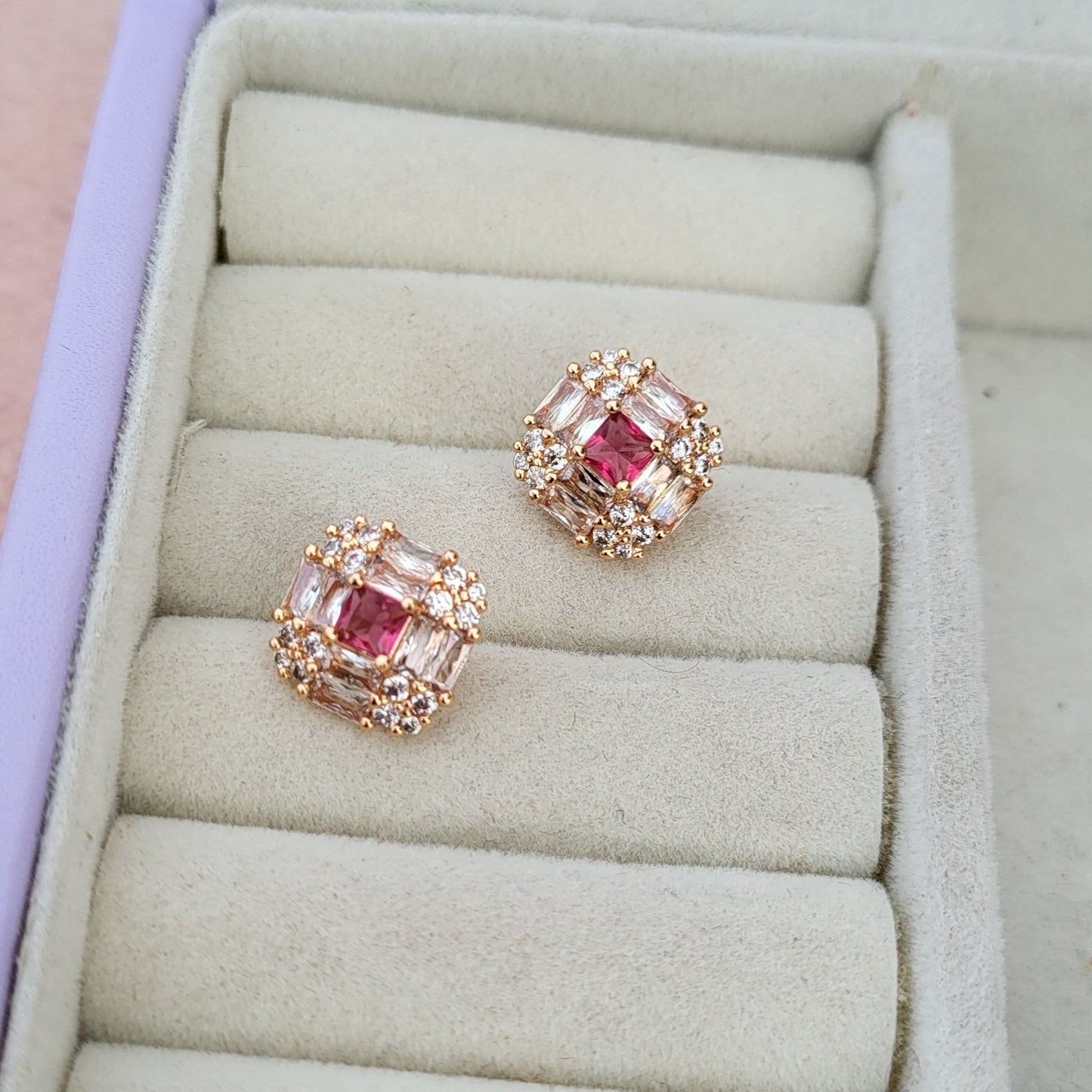 Ruby studs