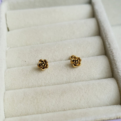 Rose ministuds (flat screwback)