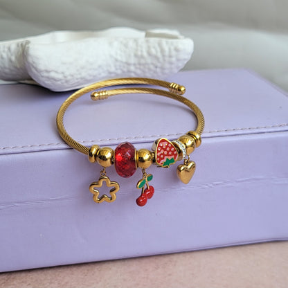 Fruits charms bracelet