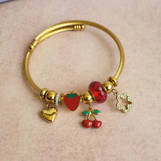 Fruits charms bracelet