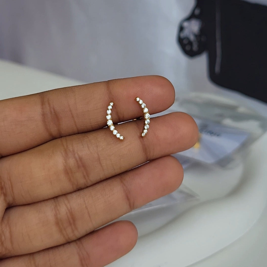Hazel studs (flat screwback)