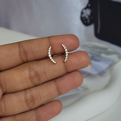 Hazel studs (flat screwback)