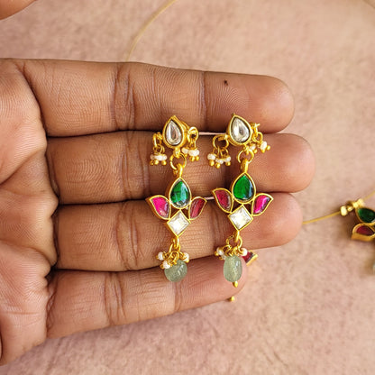 Diya jadau invisible necklace