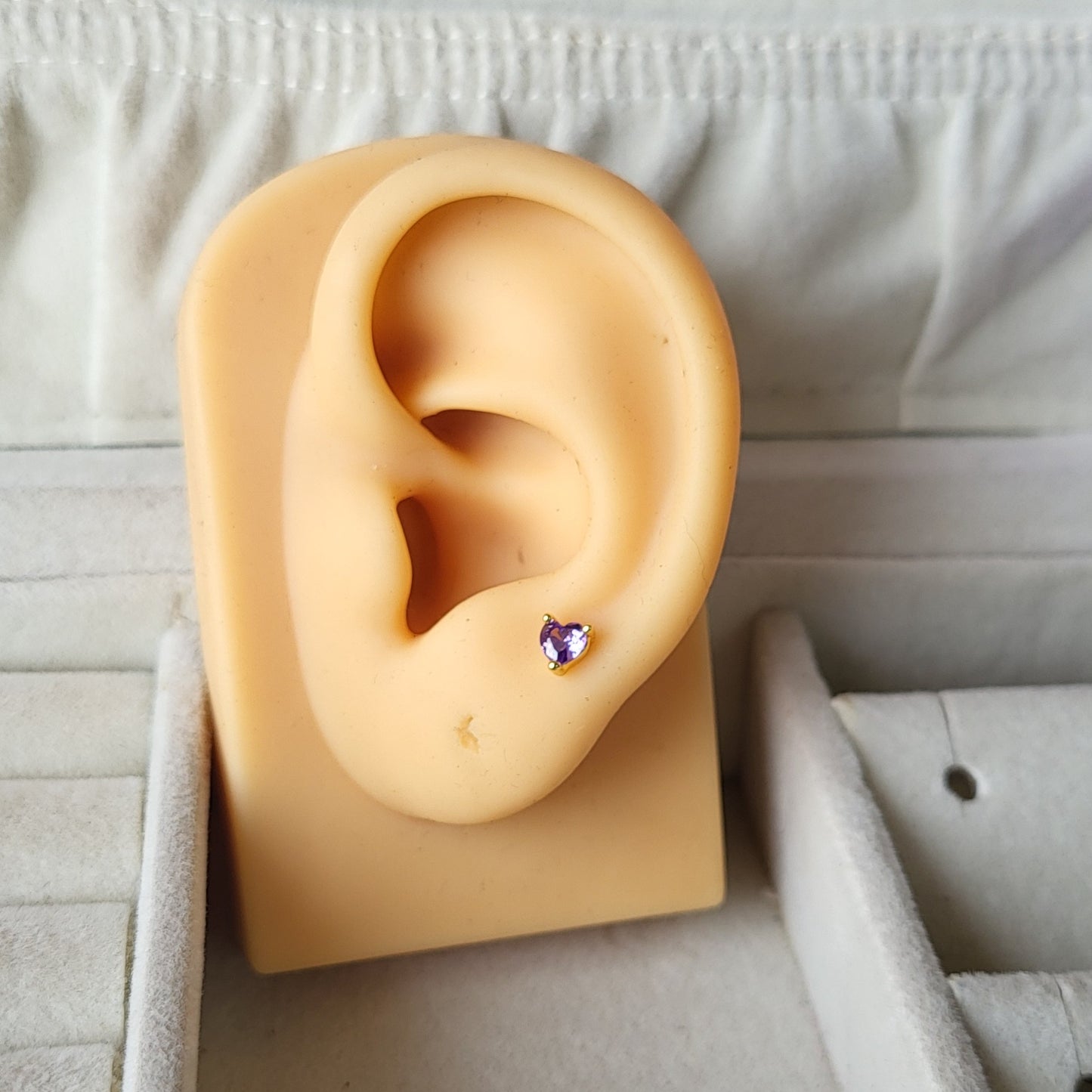 Purple Heart mini studs