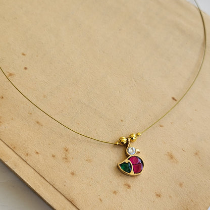 Duck jadau invisible necklace