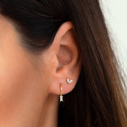 Leaf mini studs (ball screwback)