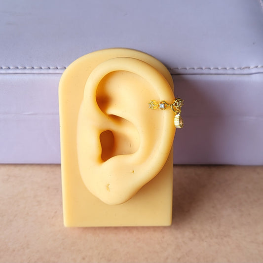 Clover drop earclips (Pair)