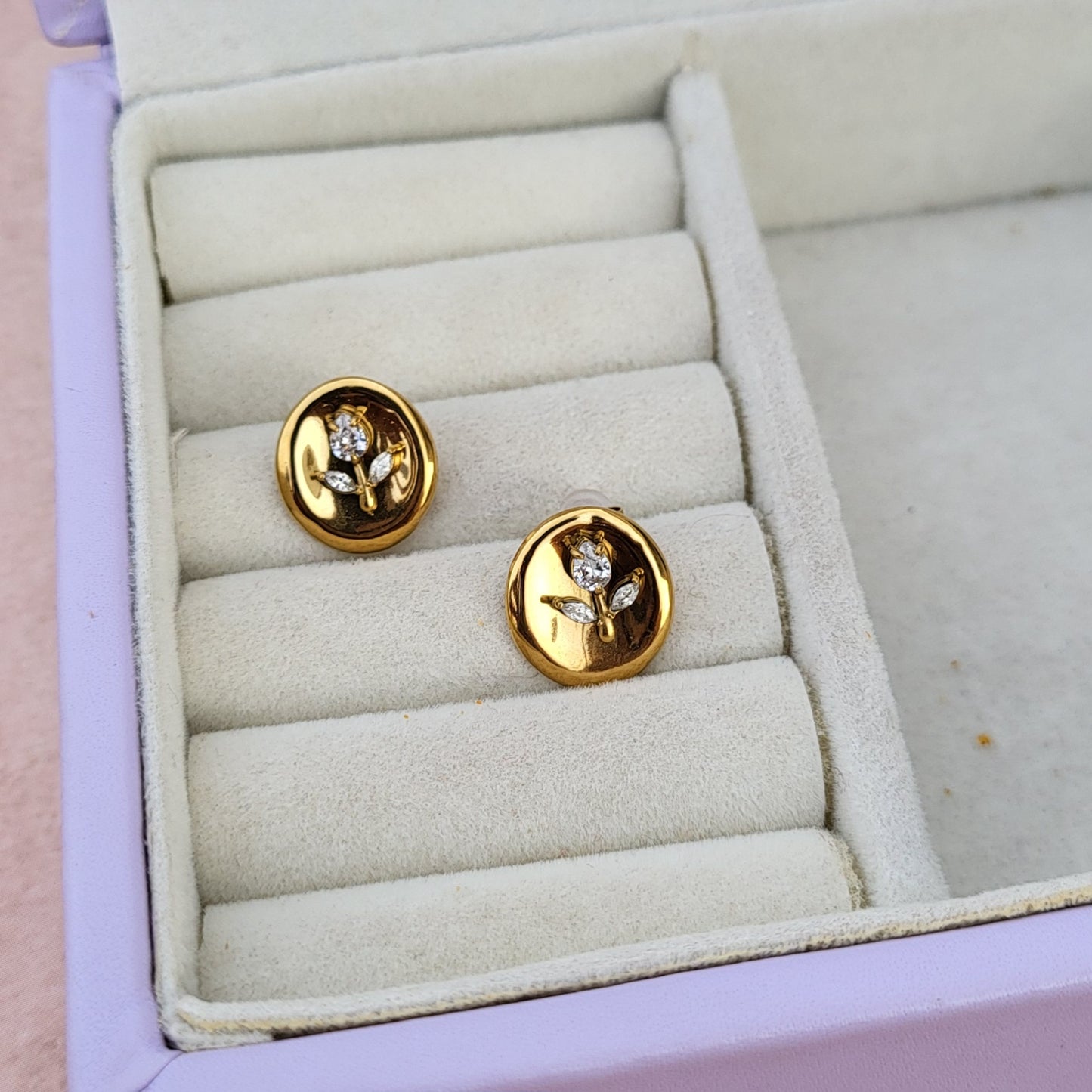 Gold Tulip studs