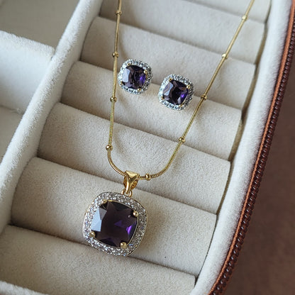 Saba pendant set (Purple)