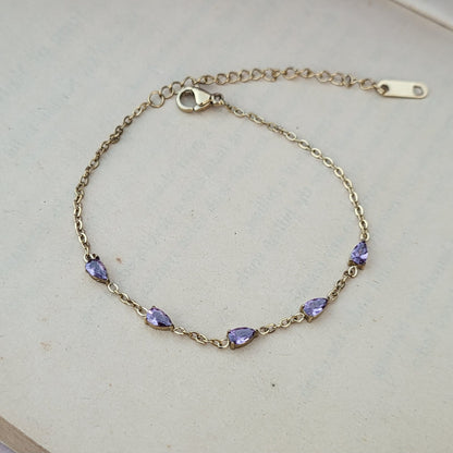 Purple drops Bracelet