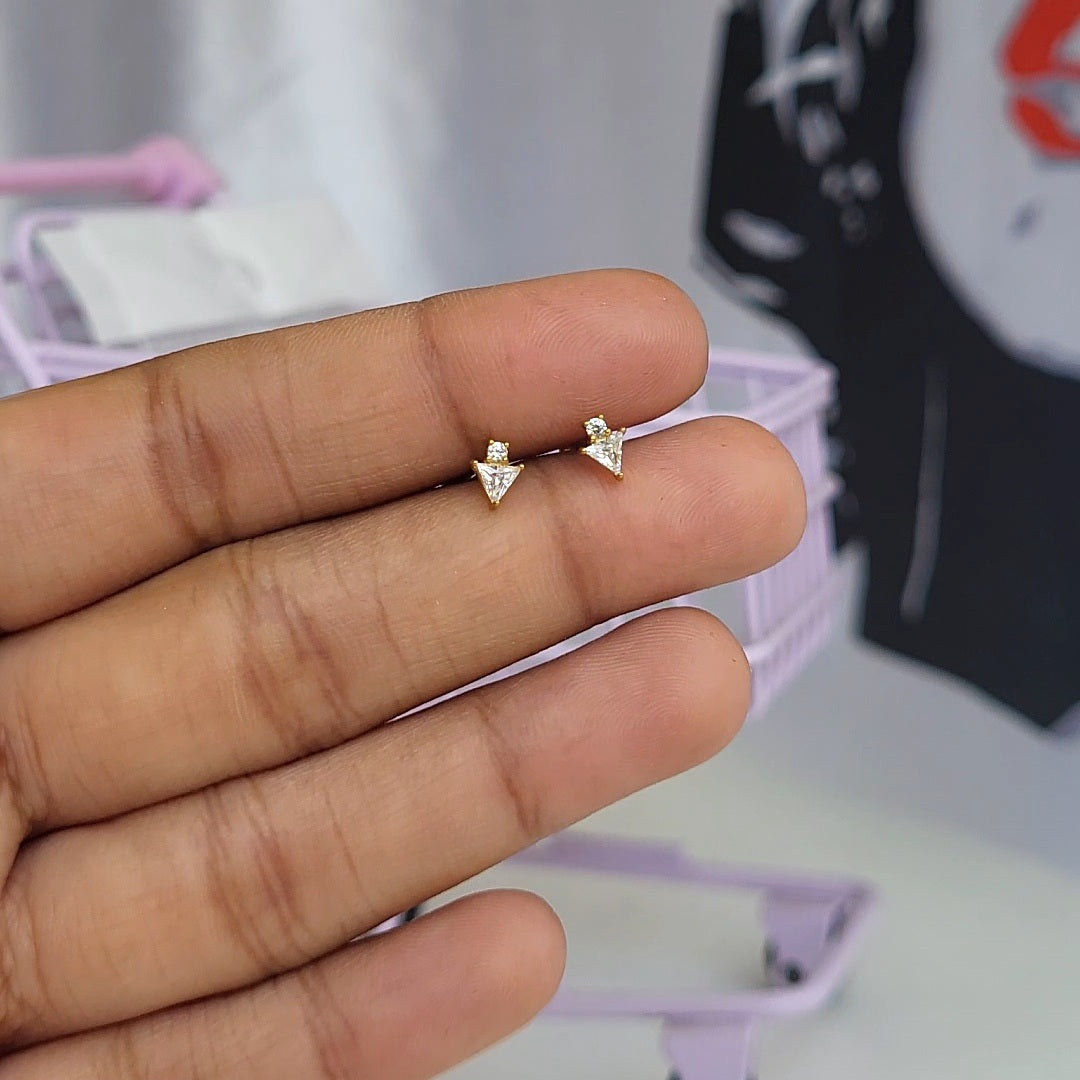 Trisha mini studs (flat screwback)