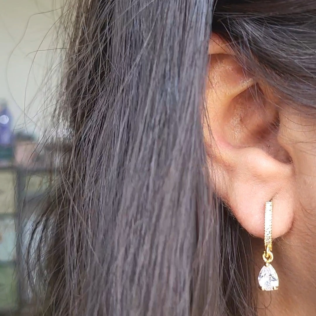 Meera drop hoops