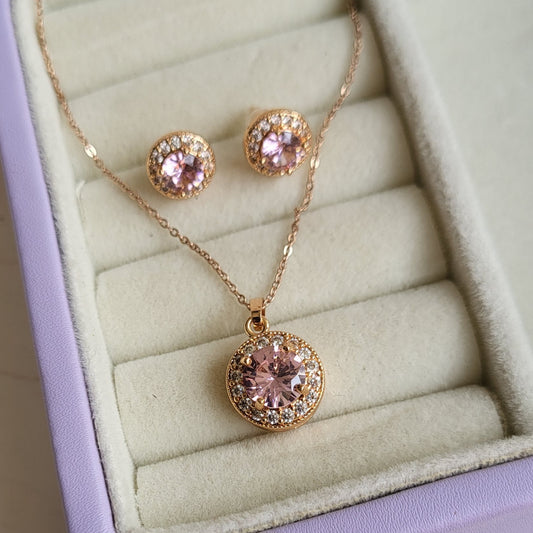 Baby pink pendant combo