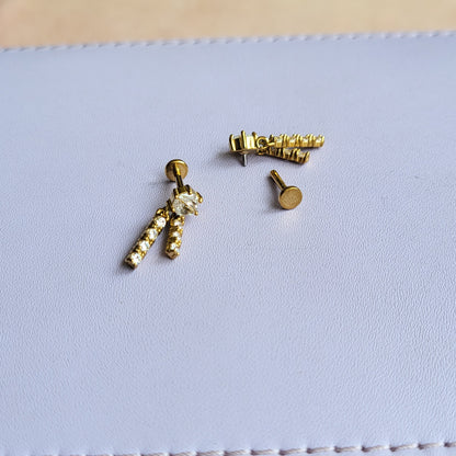Mia drop studs (flat screwback)