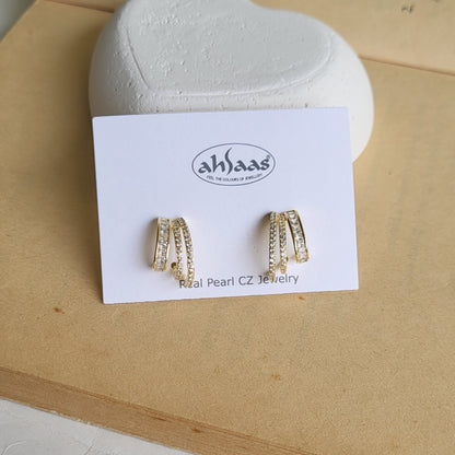 Shiney hoop studs