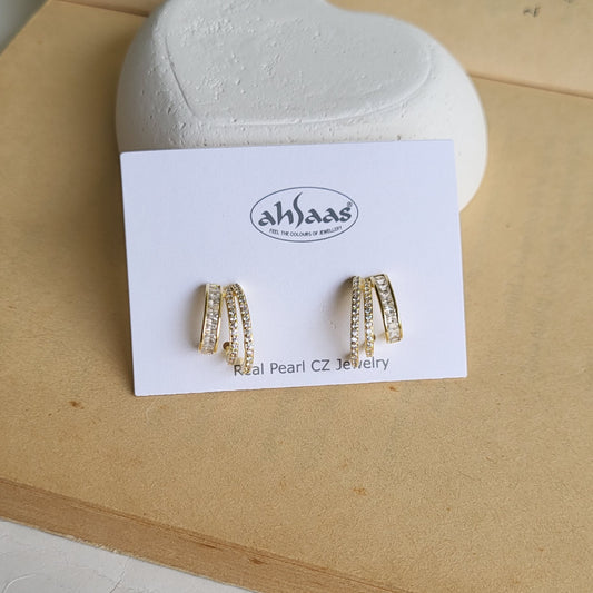 Shiney hoop studs