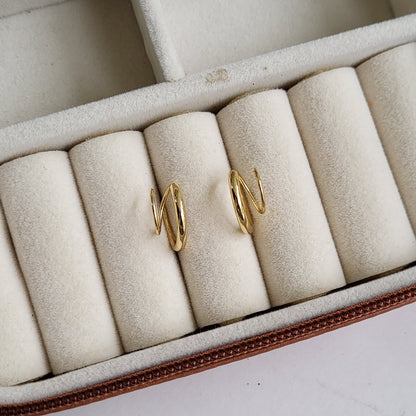 Spiral earrings(Gold)