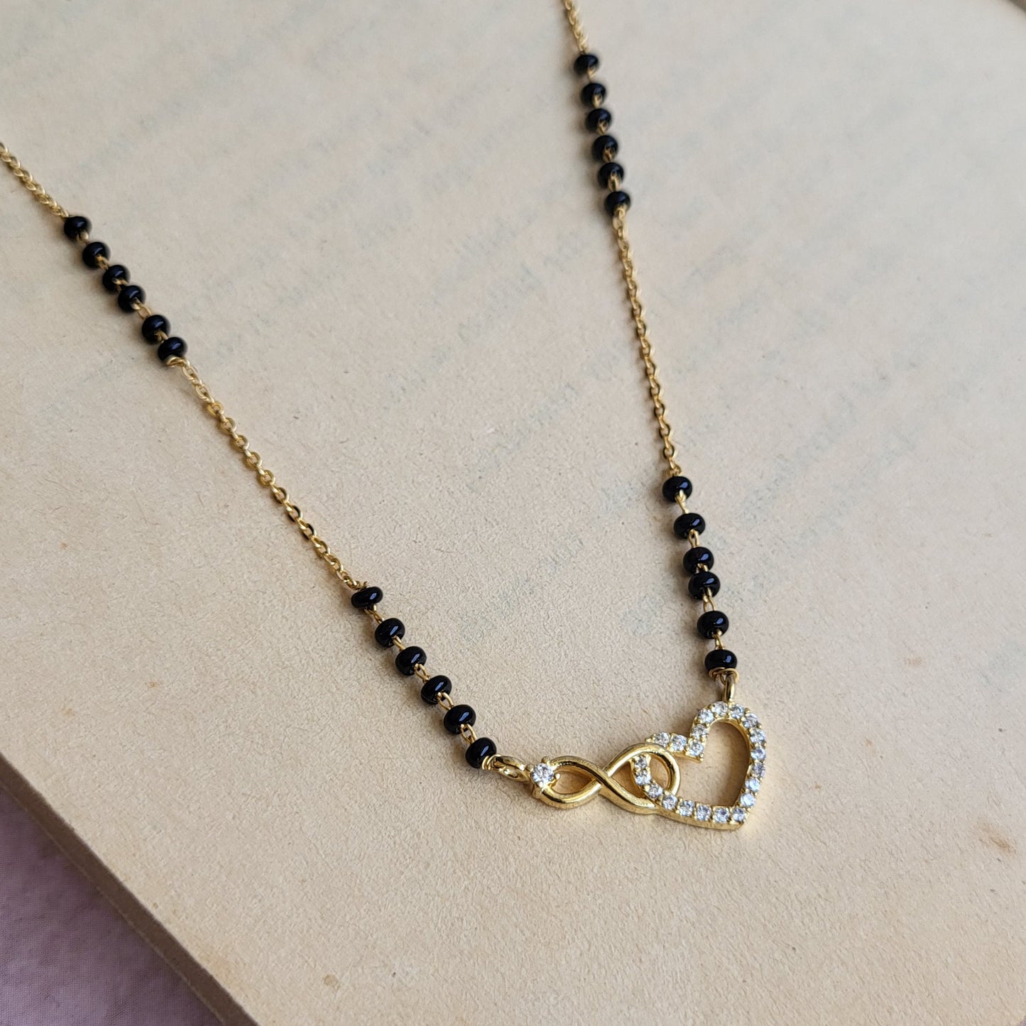 Infinity heart mangalsutra