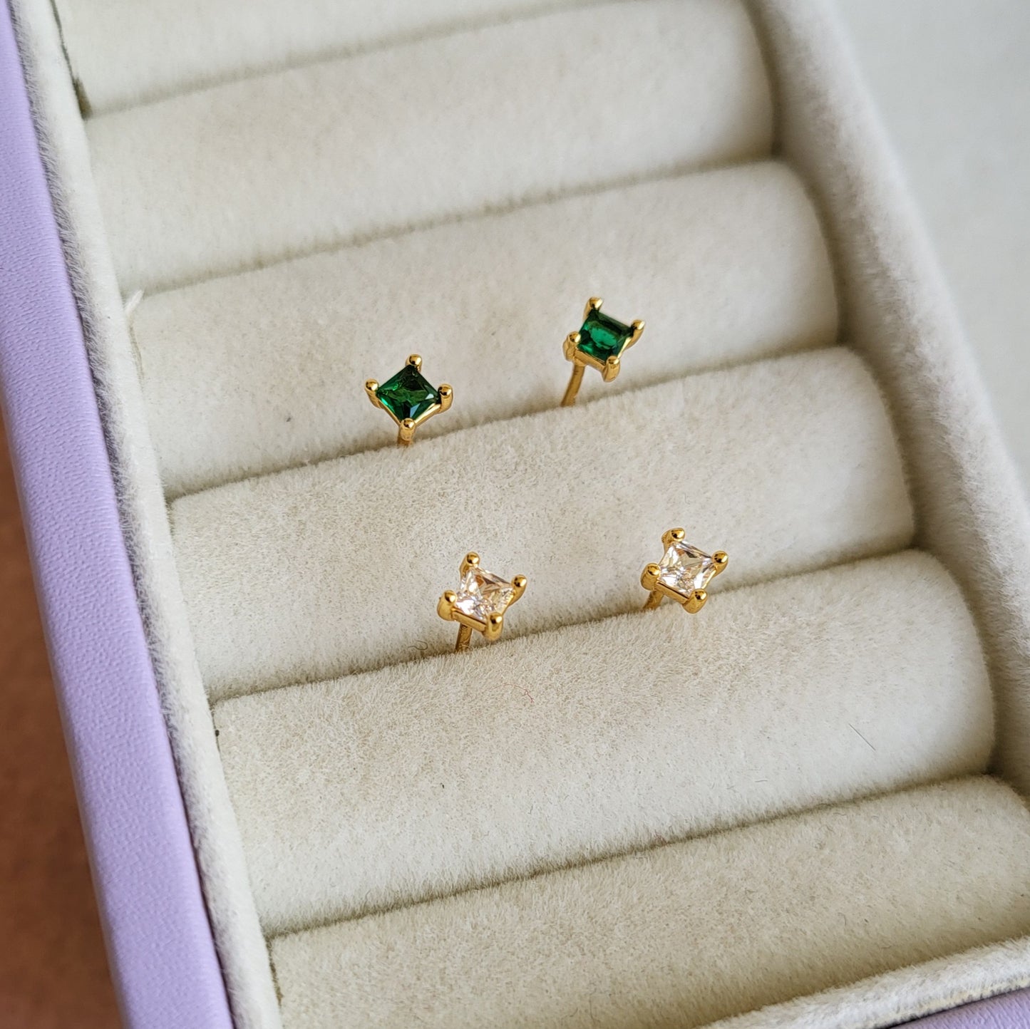 Square mini studs