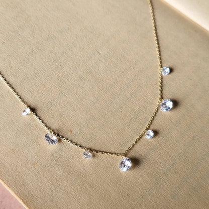 Crystal drops necklace