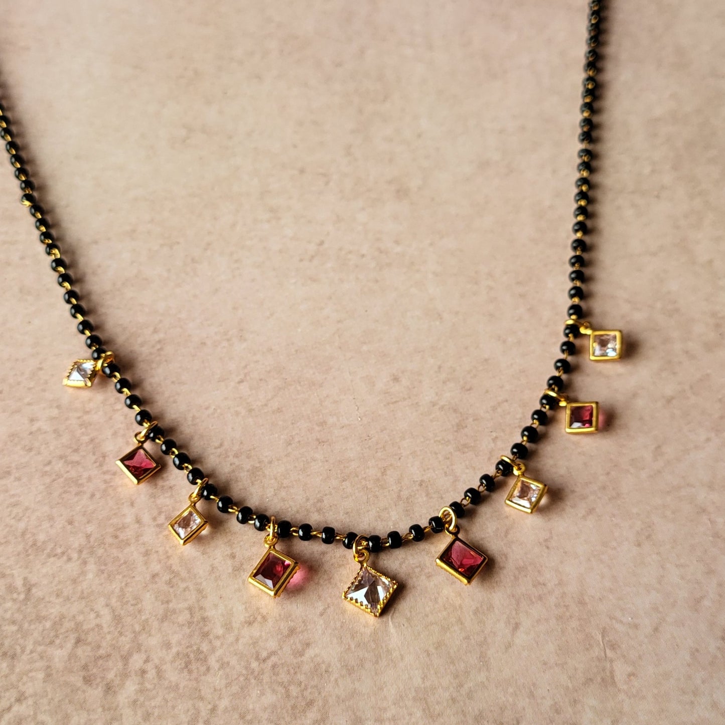 Square drops mangalsutra