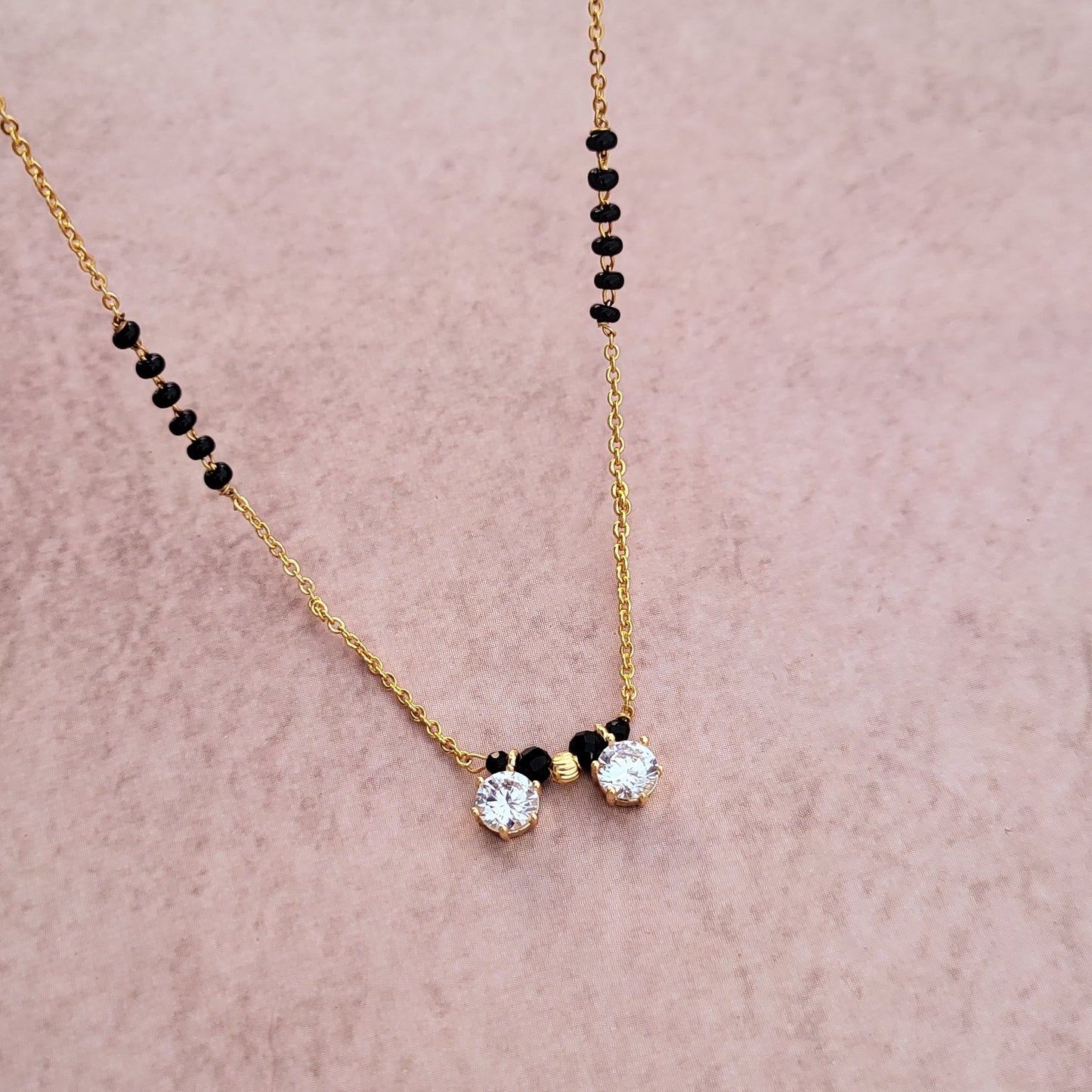 Dual stone mangalsutra