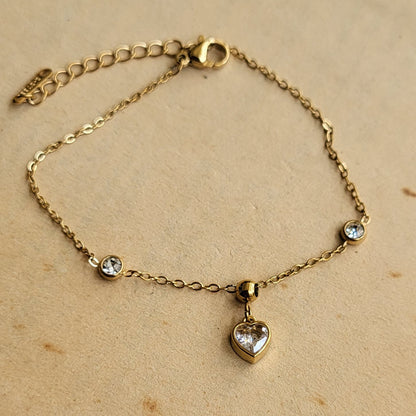 Heart drop bracelet
