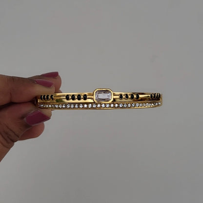 Boxy Black bead kada